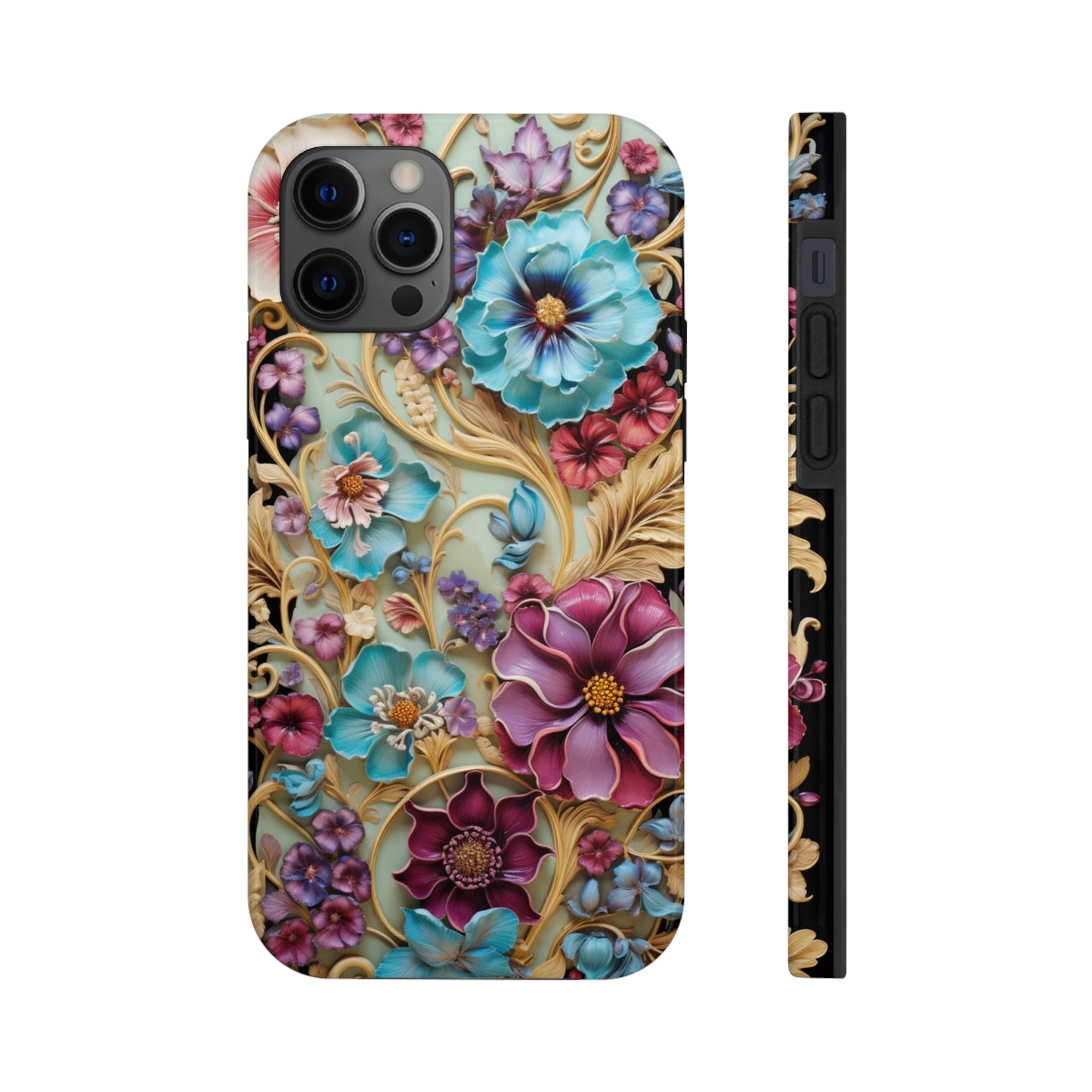 Color Splash Plastic Flower Tough iPhone Case | Vibrant Phone Cover