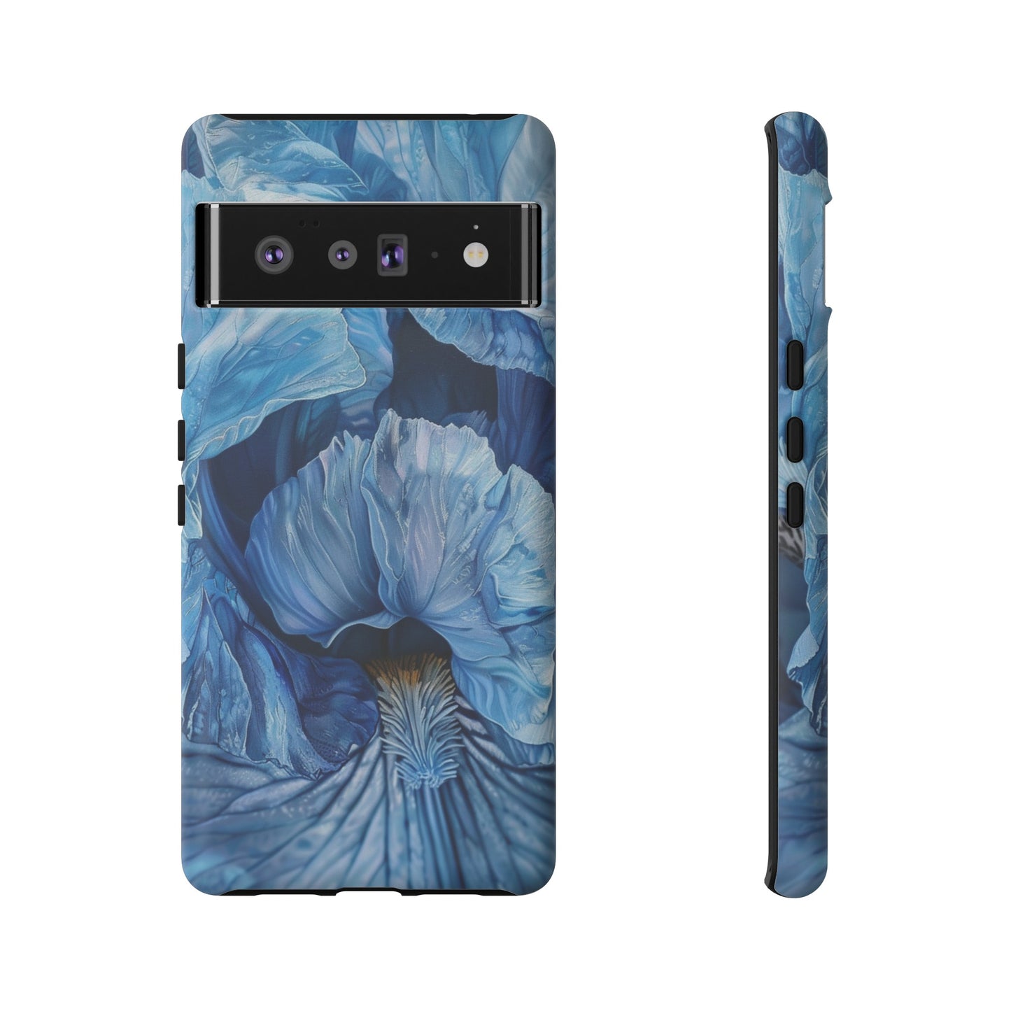 Floral Blue Iris Oil Painting Flower Phone Case