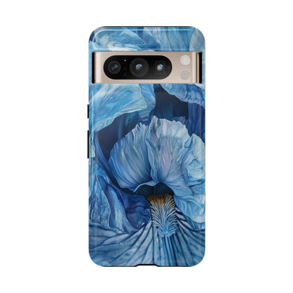 Floral Blue Iris Oil Painting Flower Phone Case