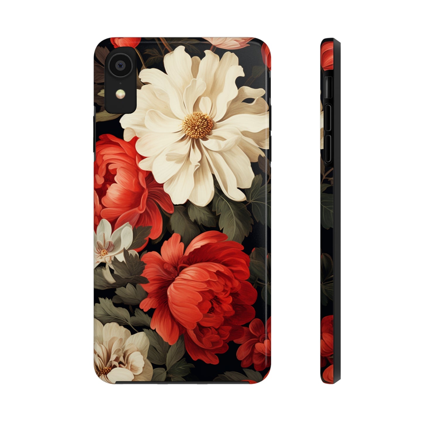 Vintage Floral Aesthetic Phone Tough Case | Antique Elegance for iPhone