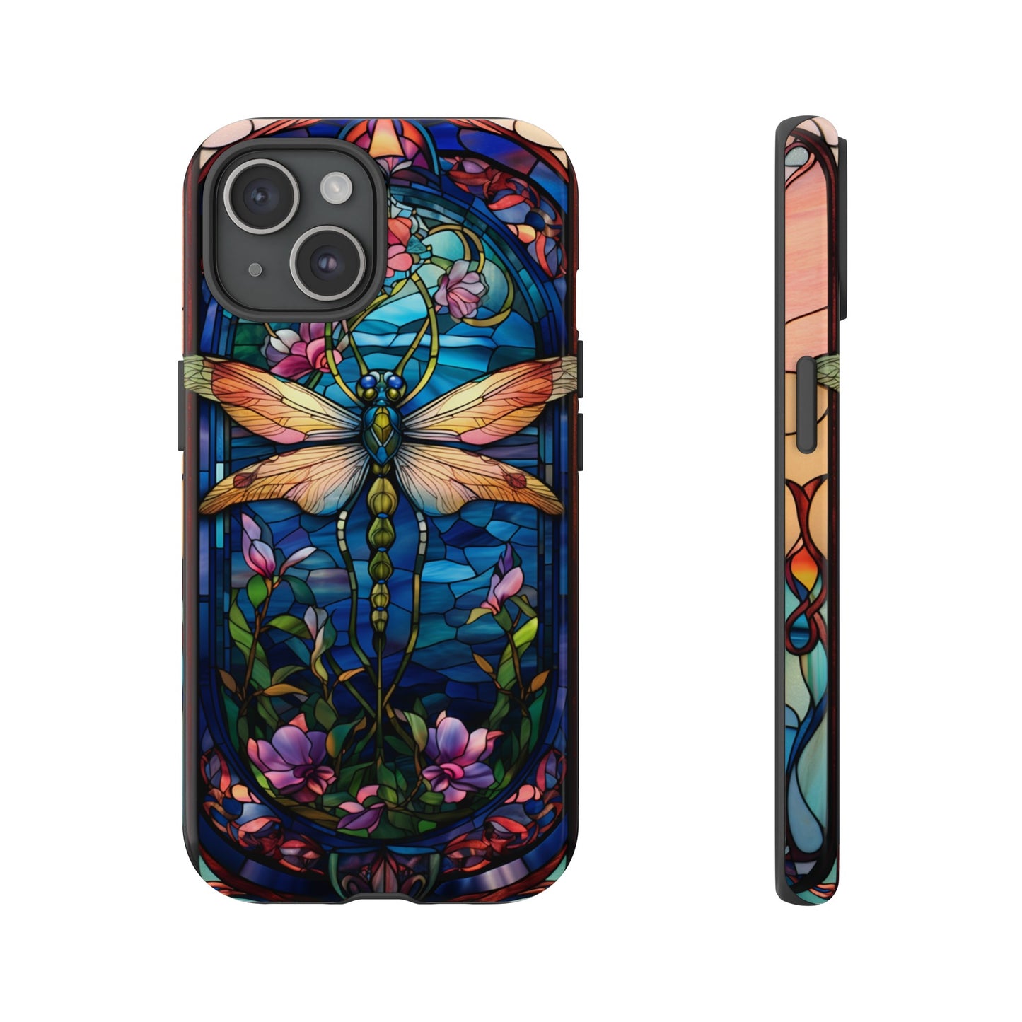 Art Nouveau Stained Glass Dragonfly Phone Case