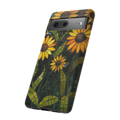 Yellow and Gold Daisy Mosaic Stained Glass Phone Case