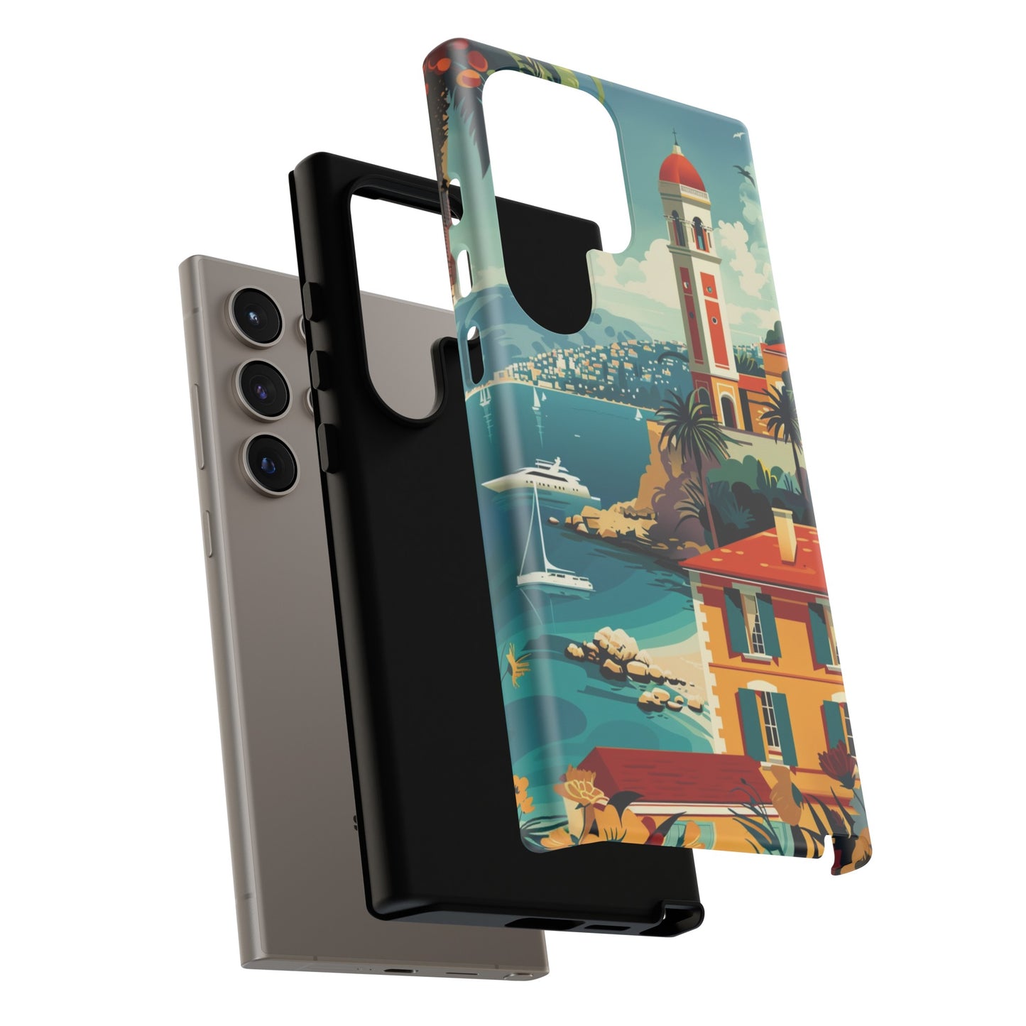 Midcentury French Riviera Landscape Painting Phone Case