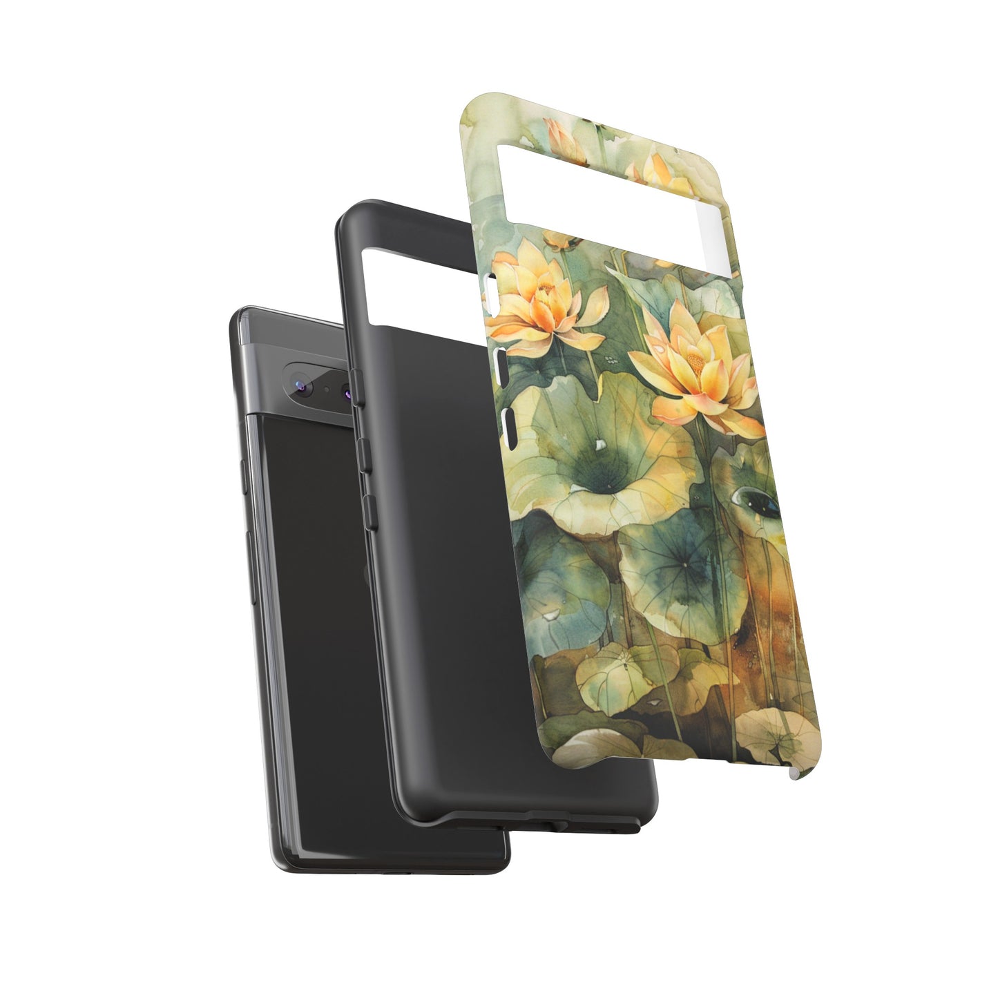 Zen Lotus Watercolor Painting iPhone 15 Case