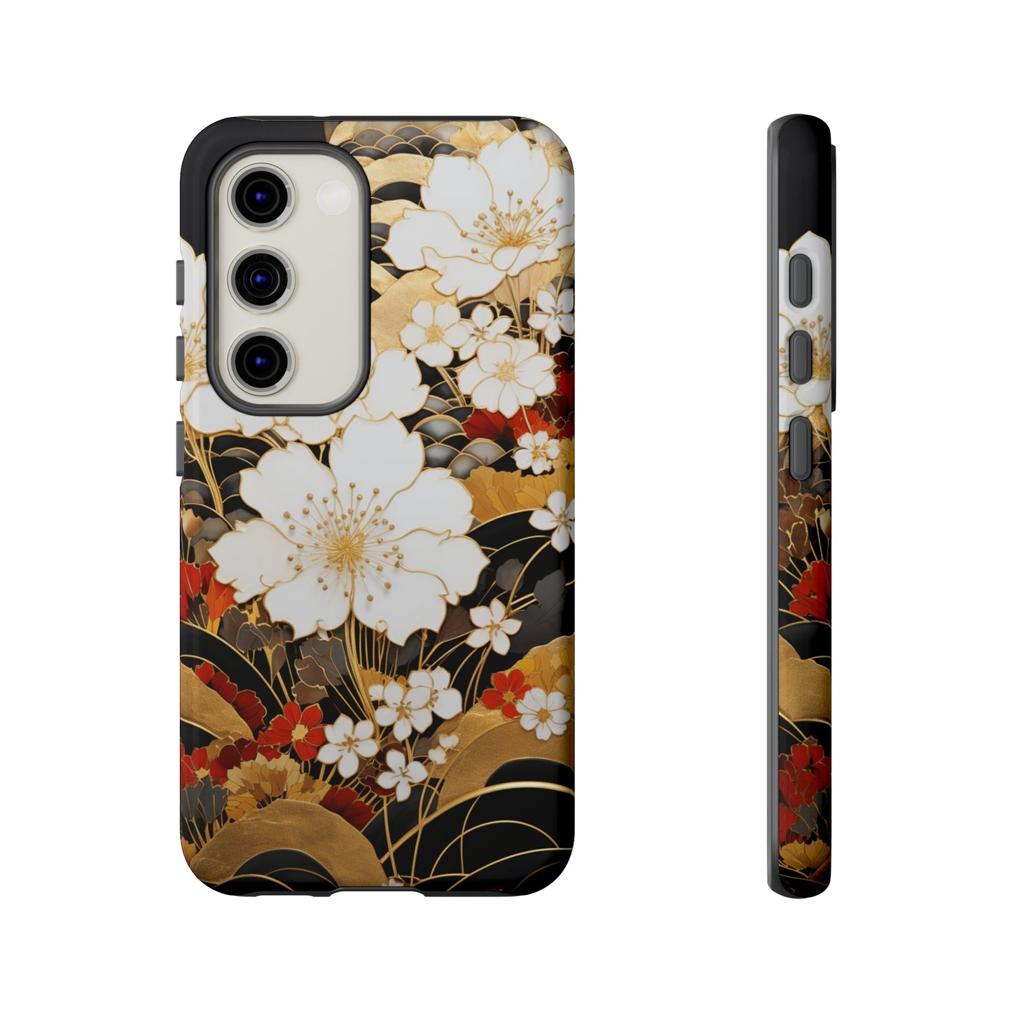 Chiyogami Floral Tough iPhone Case Galaxy S23 S22 S21 S20 Plus Ultra | Iphone 14 13 12 11 8 Pro Max Mini | Pixel 7 6 Pro 5 | Japanese Boho