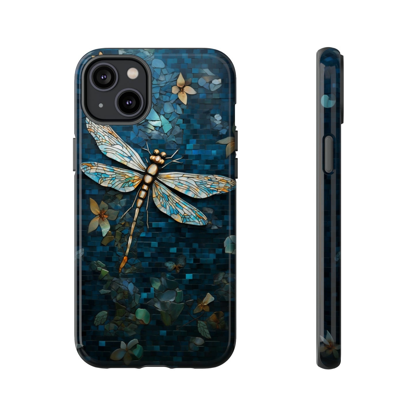 Vintage Mosaic Style Dragonfly