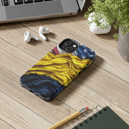 Support Ukraine Flag Phone Case | Show Your Ukrainian USA Patriotic Spirit with a Tough iPhone Case