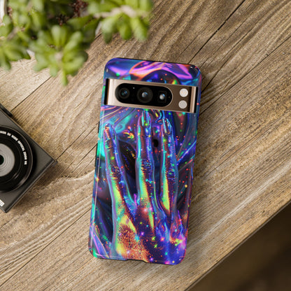 Marbled opalescent Holographic Print Phone Case