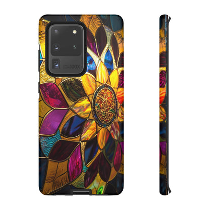 Cosmic Stained Glass Mandala Phone Case