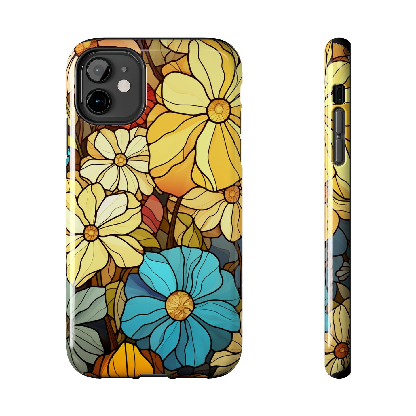 Kaleidoscopic Elegance: Stained Glass Vintage Floral iPhone Case – Timeless Beauty Illuminated