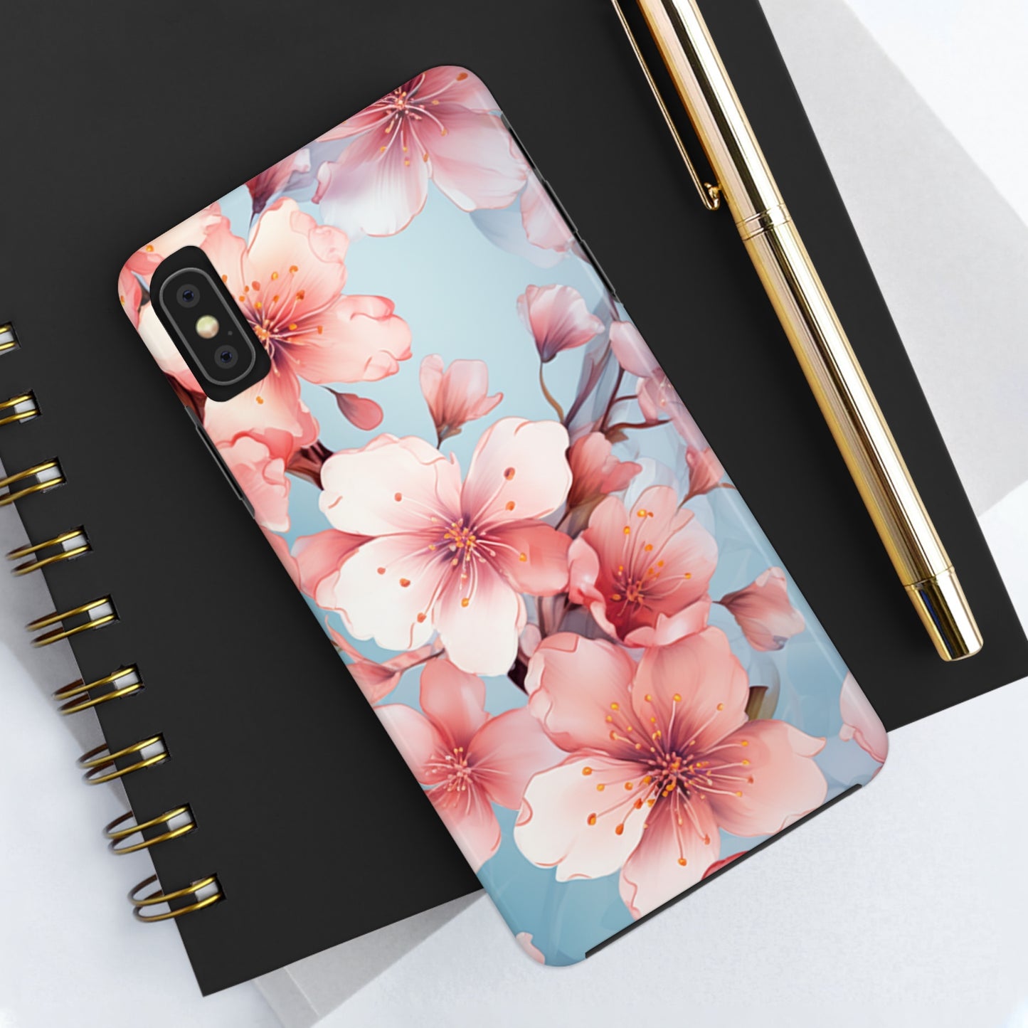 Pretty in Pink Flowers Tough iPhone Case | Floral Phone Cover