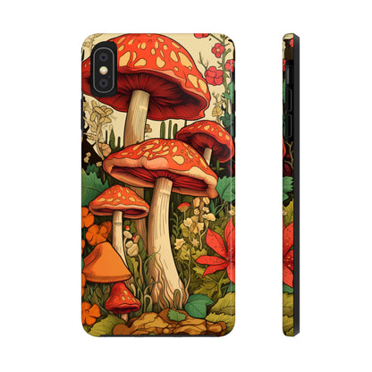 Psychedelic Retro Mushrooms: Dive Deep into Nostalgic Vibes | iPhone Case