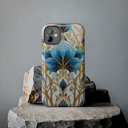 Floral Elegance: Art Deco Stained Glass iPhone Case | Vintage Glamour in Modern Protection iPhone Case for Models 11 through 14 Pro Max