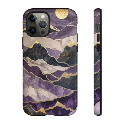 Abstract Purple Gold Mountain Phone Case