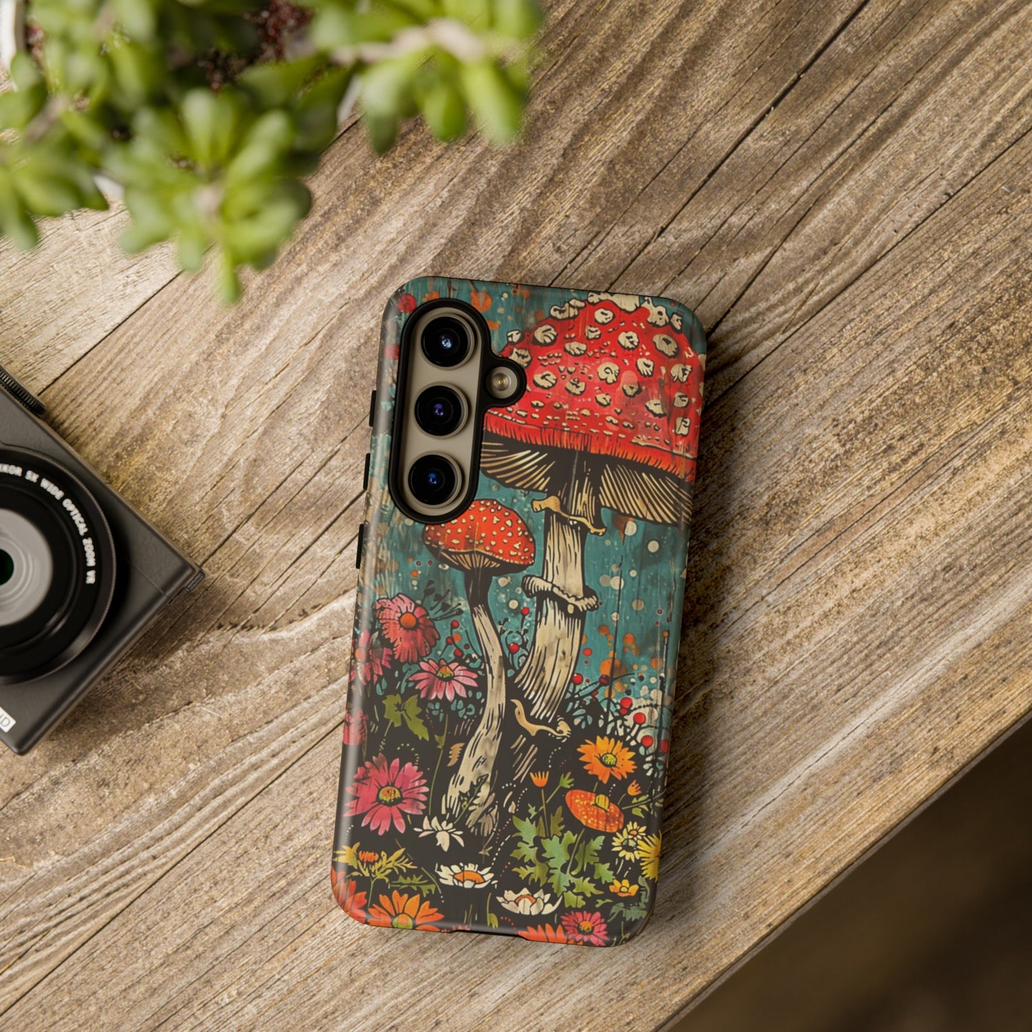 Trippy Magic Mushroom Retro Art Phone Case