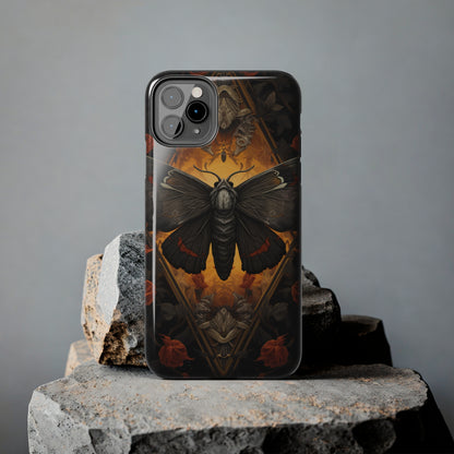 iPhone Case | Lost in Thought: Dark Academia Moth iPhone Tough Case