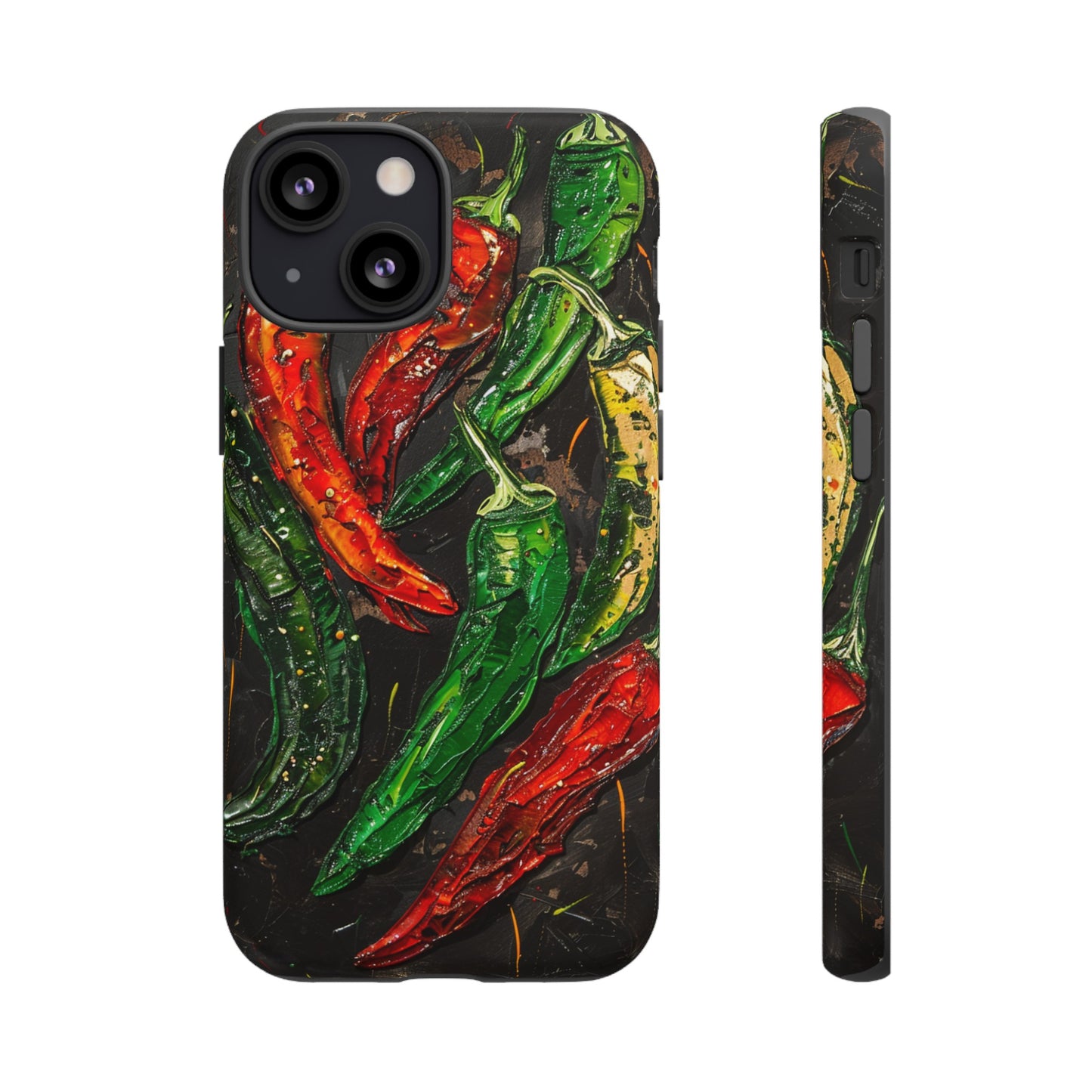 Green and Red Chili Peppers Phone Case