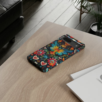 Floral Explosion Magic Hearts Phone Case