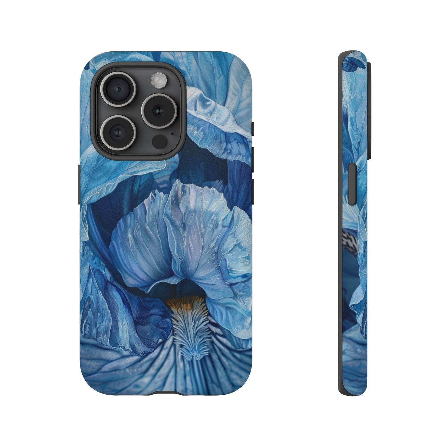 Floral Blue Iris Oil Painting Flower Phone Case