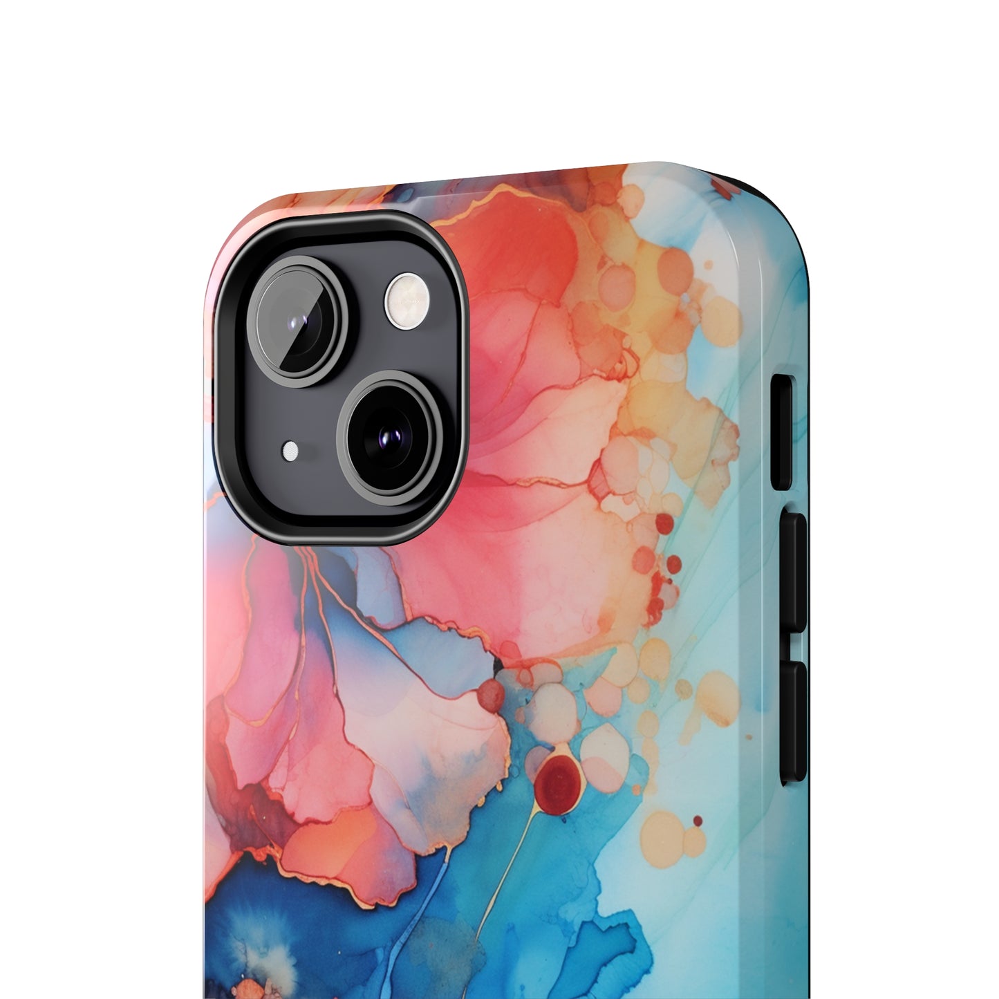 Marbled Floral Watercolor Phone Case | Embrace the Mesmerizing Multicolor Art