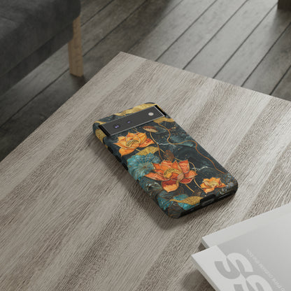 Chiyogami Floral Scroll Work Phone Case