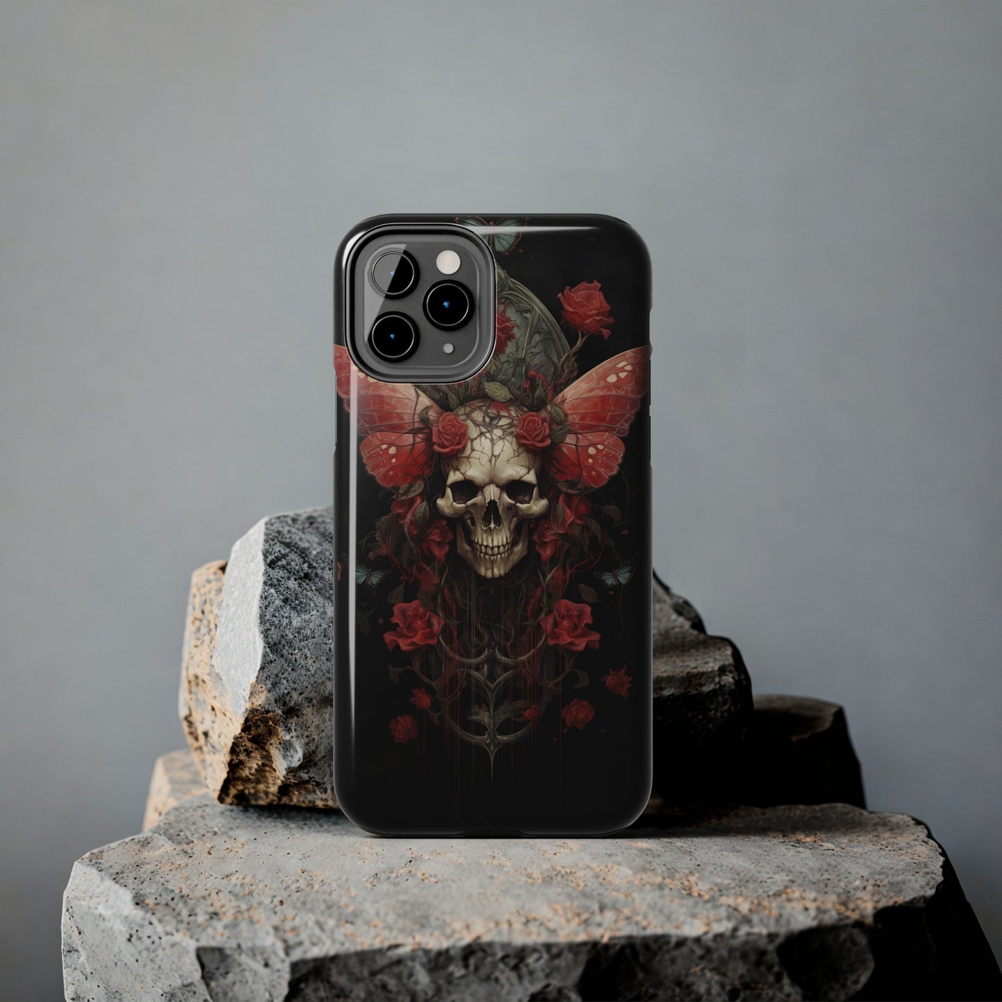 Deadhead Moth Gothic Dark Academia iPhone Case | Embrace Mysterious Elegance