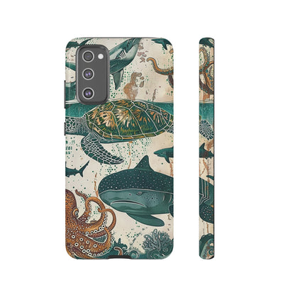 Undersea World Shark, Turtle, Manta Ray Phone Case