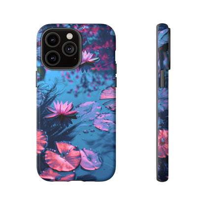 Magenta and Blue Color Zen Lily Pad Phone Case