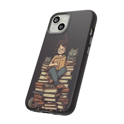 Cats and Books Phone Case