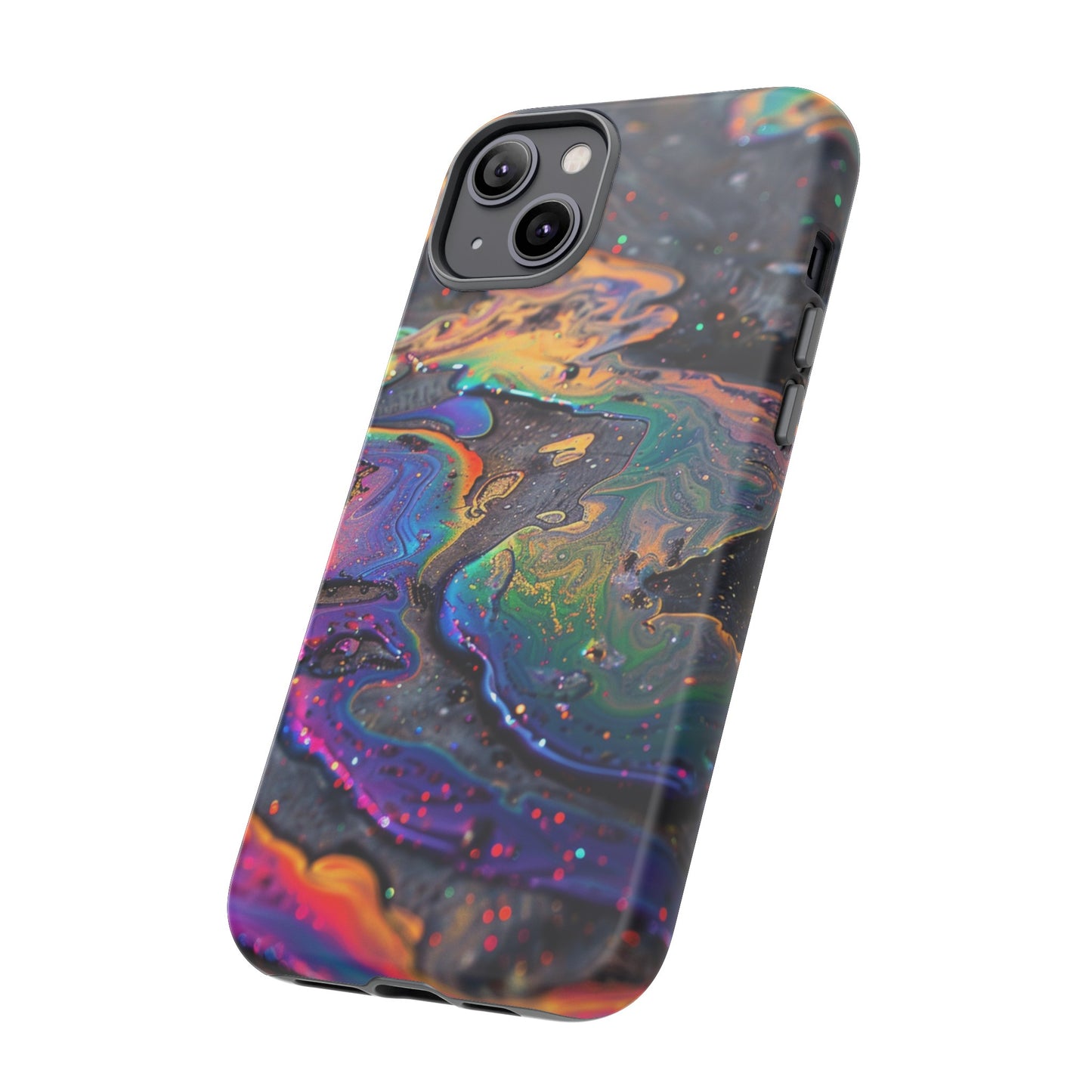 Opalescent Marbled Holographic Print Phone Case