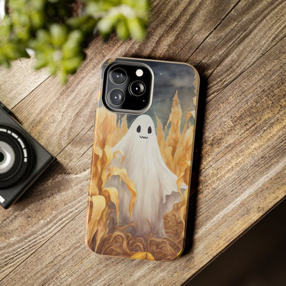 Ghost of Halloween Fall Pumpkins iPhone Case | Embrace the Spooky Autumn Vibes