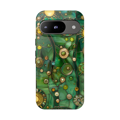 Green Celestial Stained Glass Mosaic Phone Case