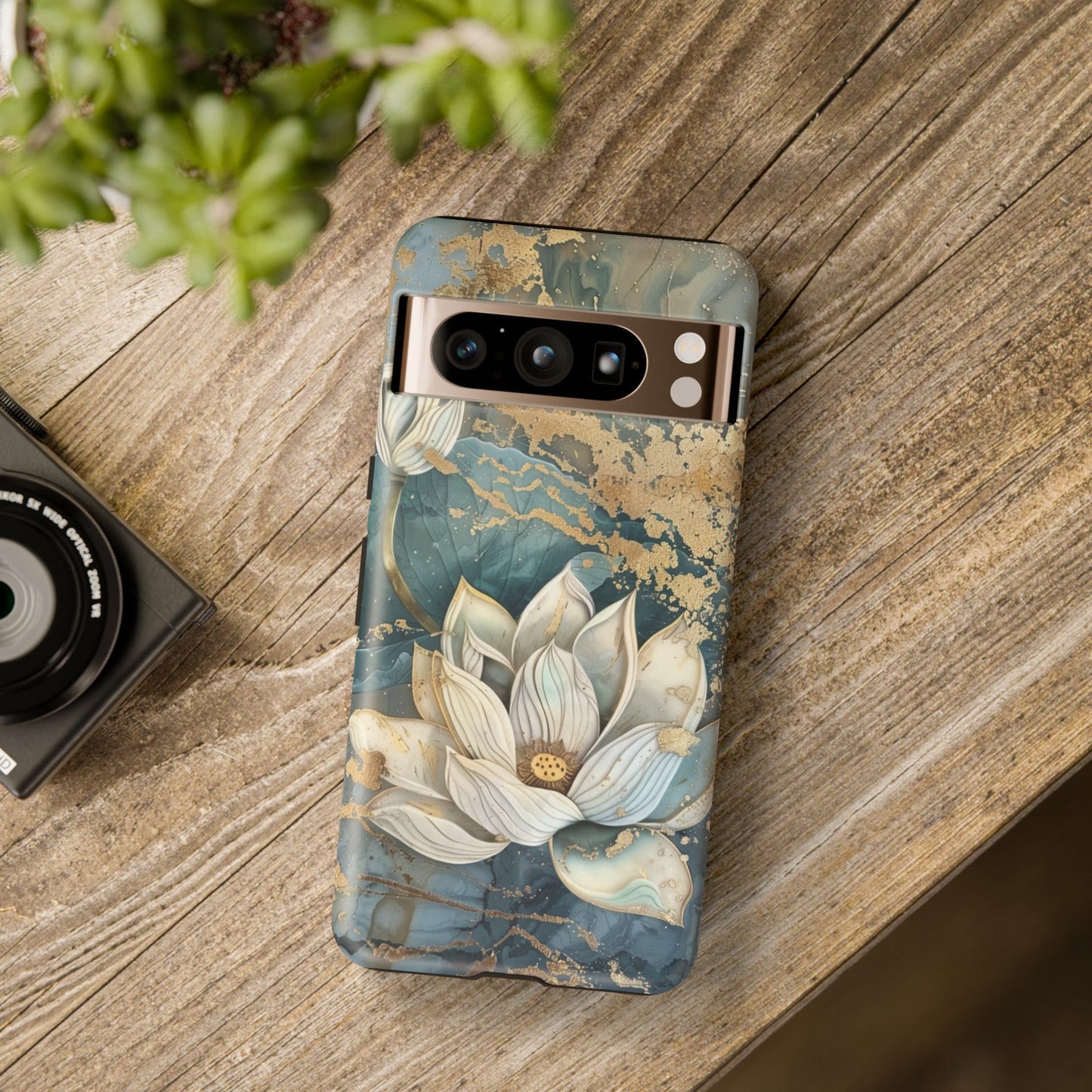 Zen Lotus Gold Floral Phone Case