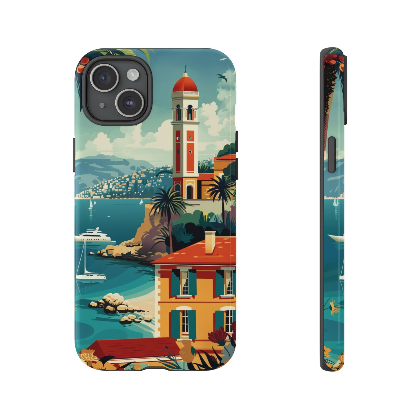 Midcentury French Riviera Landscape Painting Phone Case