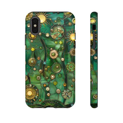 Green Celestial Stained Glass Mosaic Phone Case