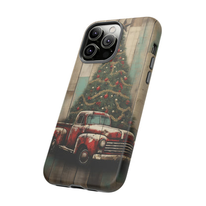 Classic Red Pickup Truck Christmas Phone Case