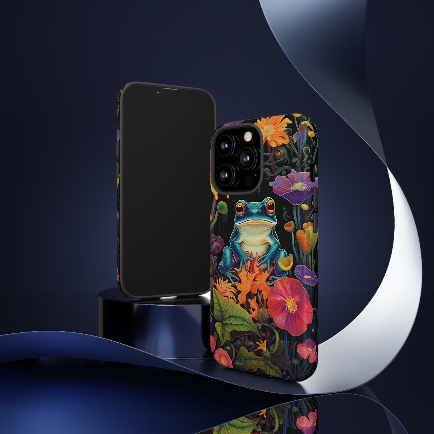 Floral Frogs Elegance Phone Case for Google Pixel, iPhone & Samsung Galaxy