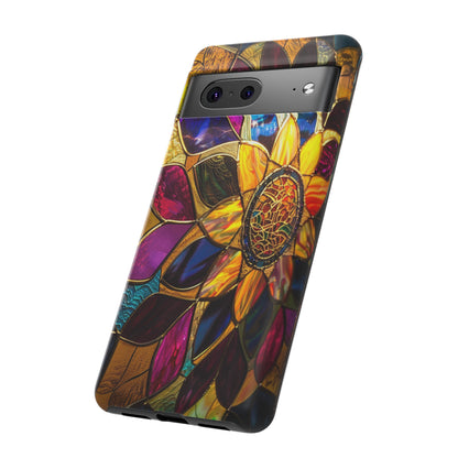 Cosmic Stained Glass Mandala Phone Case