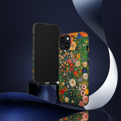 Gustav Klimt Style Flower Garden Painting Phone Case