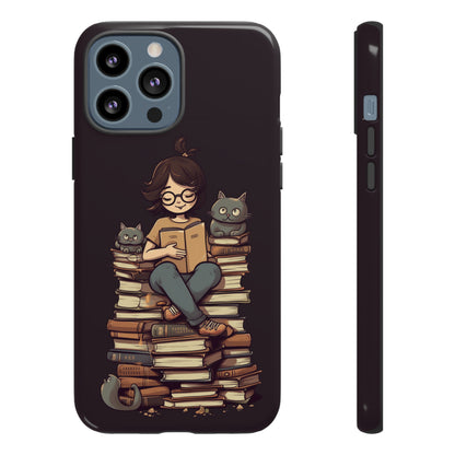 Cats and Books Phone Case