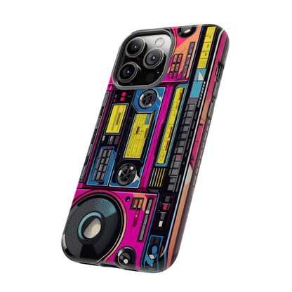 Boombox Hip Hop Music iPhone Case | Embrace Retro Vibes with Urban Beats for Google Pixel, iPhone, and Samsung Cases