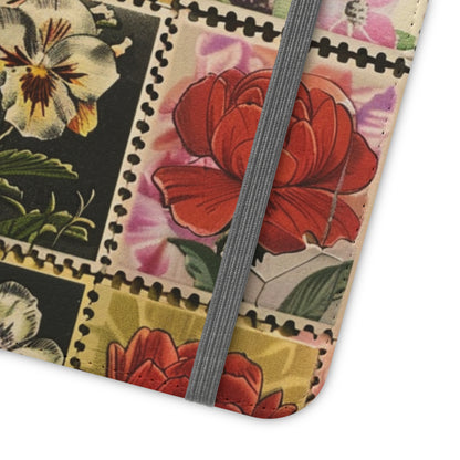 Vintage Floral Stamp Collection Flip Case