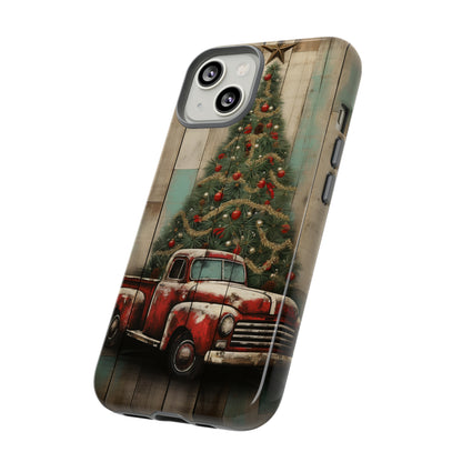 Classic Red Pickup Truck Christmas Phone Case