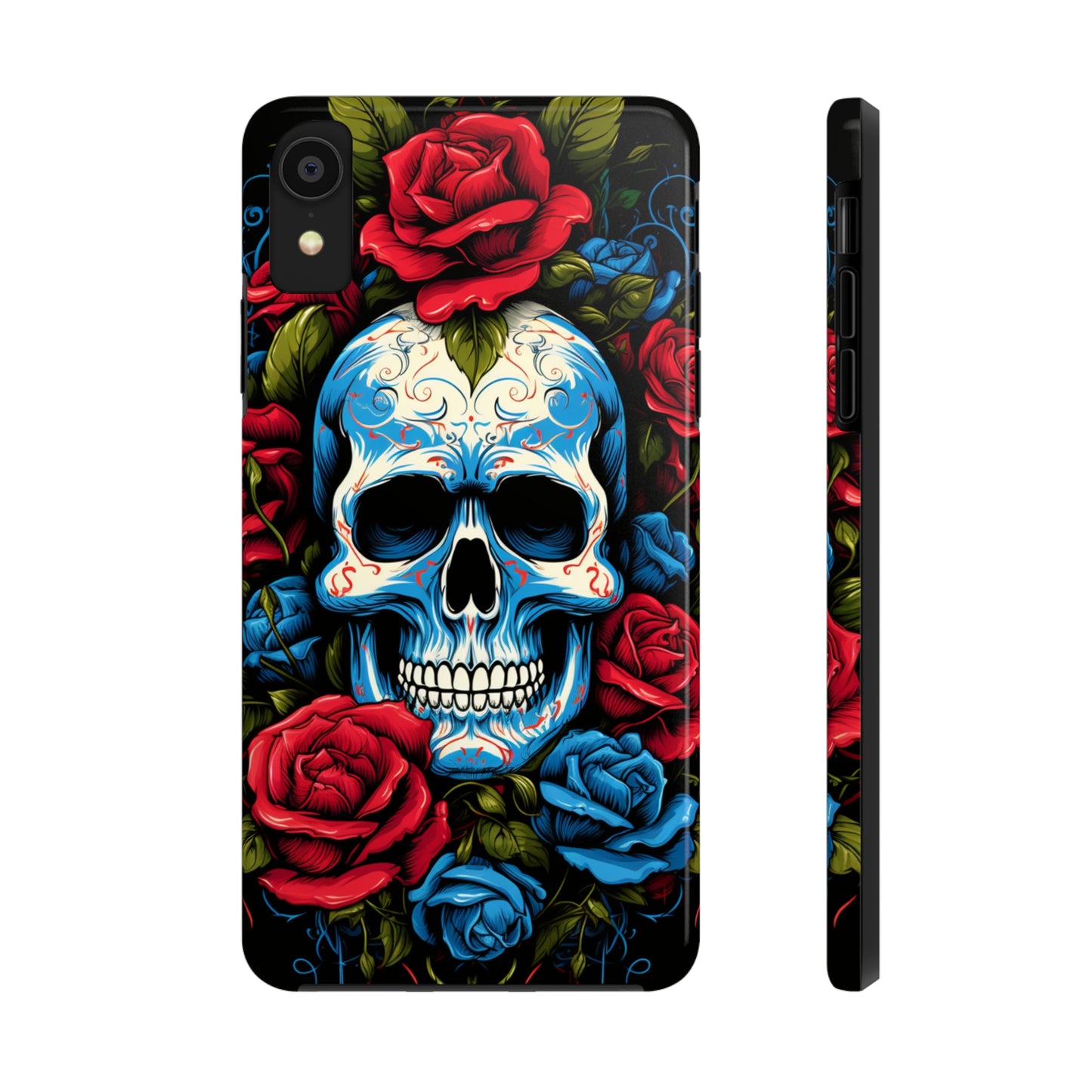 Skull and Roses iPhone Case | Edgy Elegance and Timeless Beauty