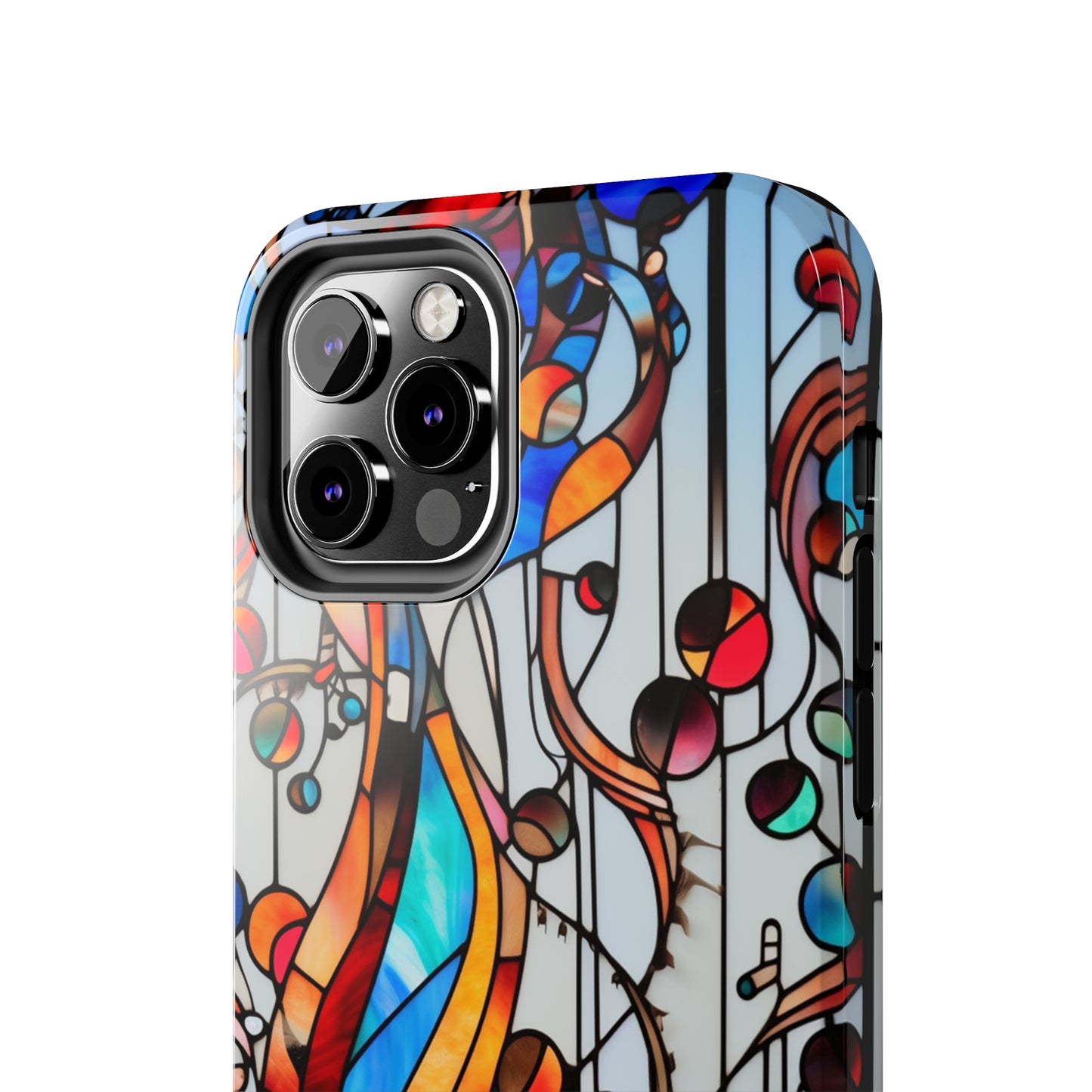 Golden Era Elegance: Art Deco Stained Glass iPhone Case | Vintage Glamour in Modern Protection