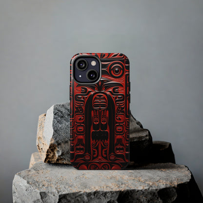 Raven Totems: Northwest Native American Carving | Heritage iPhone Case