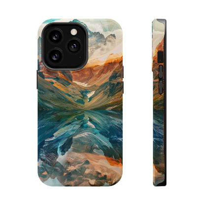 Reflections Mountain Sunset Lake MagSafe Phone Case