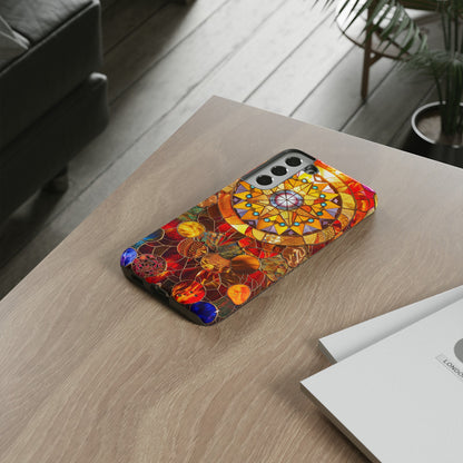 Cosmic Stained Glass Mandala Phone Case