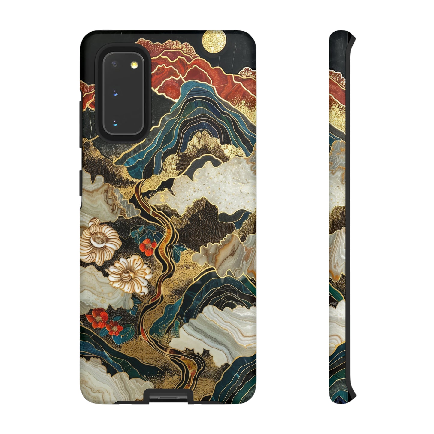 Chiyogami Stained Glass Floral Mountain Phone Case