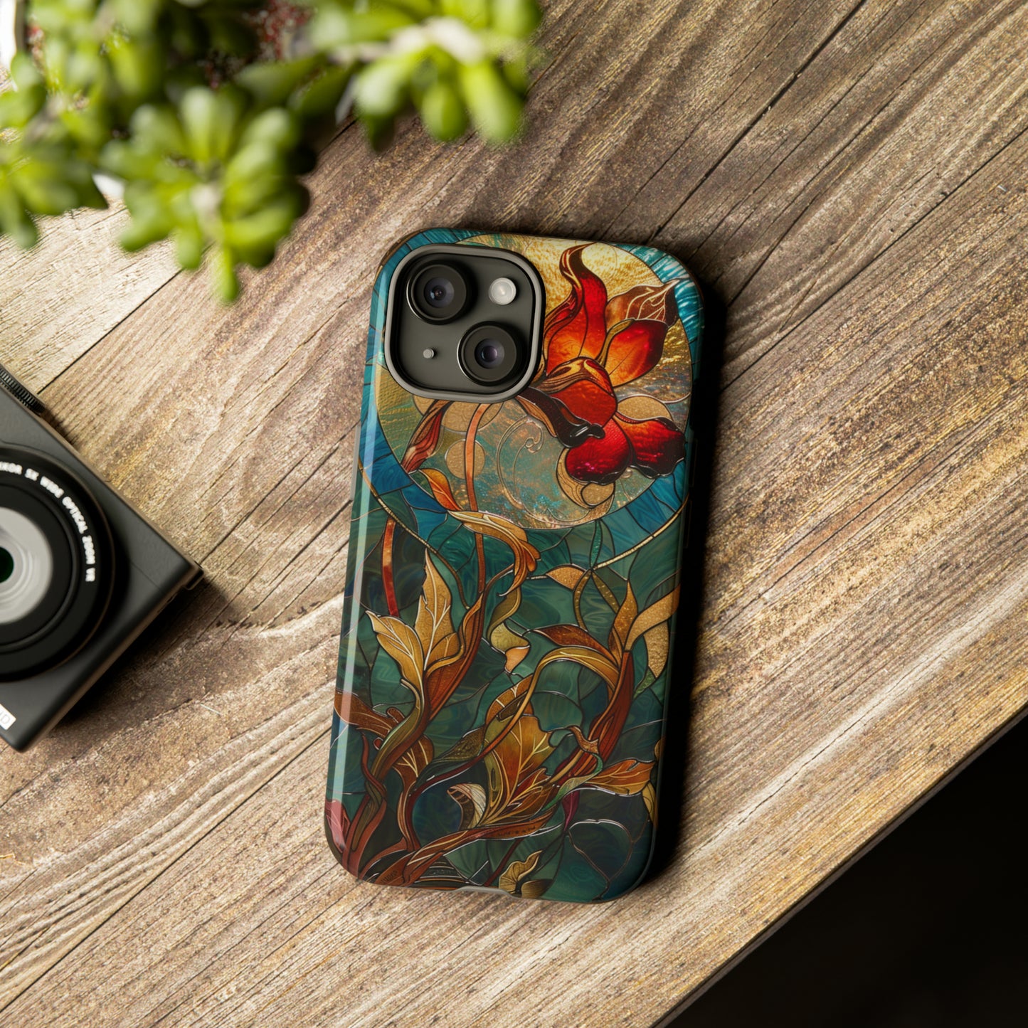 Art Nouveau Floral Full Moon Phone Case